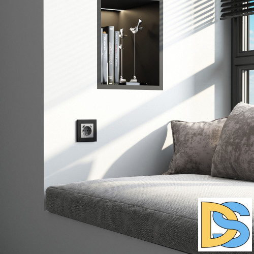 Рамка на 1 пост Werkel Senso (черный, стекло soft-touch) W0013108