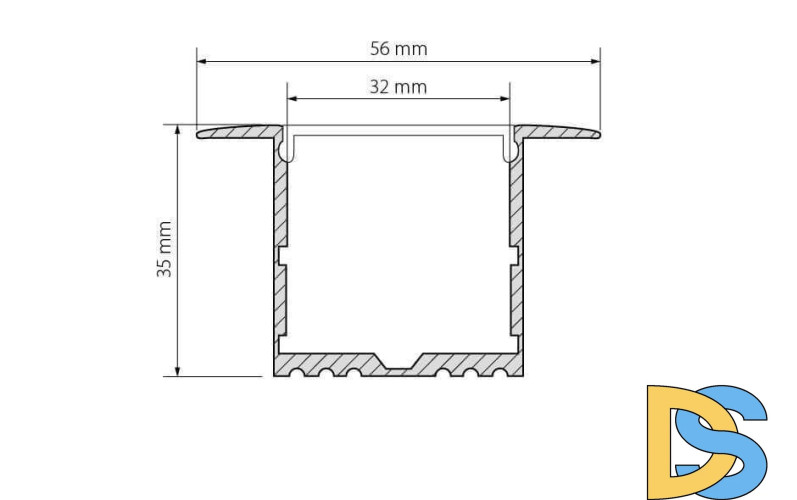 Профиль Arlight ARH-POWER-F-W35-2000 ANOD 016139