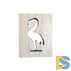 Светодиодный ночник Apeyron Фламинго розовый 2хАА МДФ 12-187