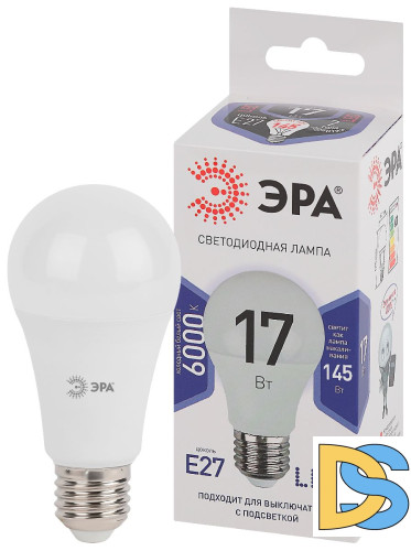 Лампа светодиодная Эра E27 17W 6000K LED A60-17W-860-E27 Б0031701