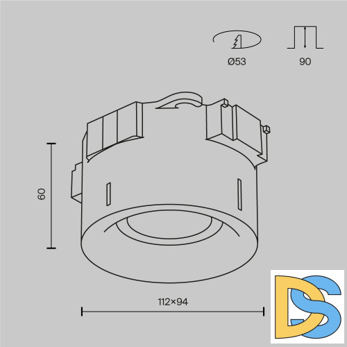Встраиваемый светильник Maytoni Intro DL111-GU10-W