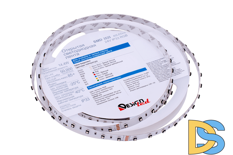 Светодиодная лента DesignLed DSG3A60-24-RGB-33 002843