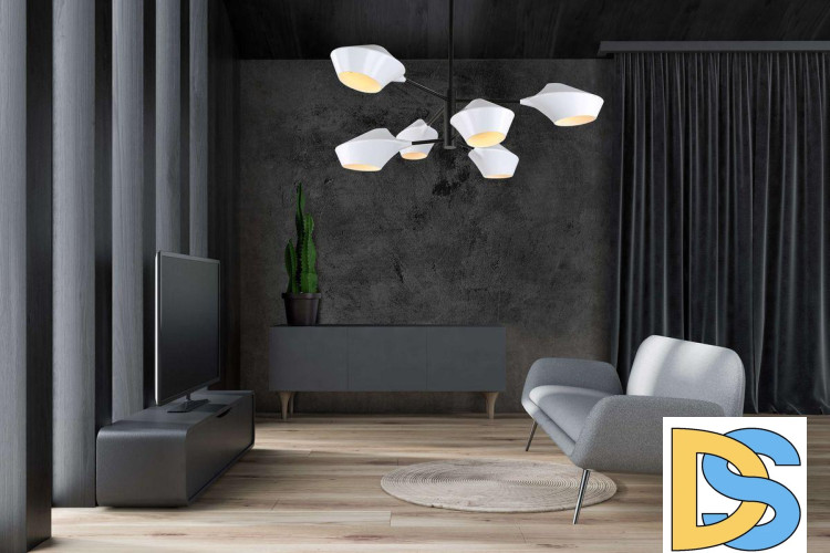 Подвесная люстра Lumina Deco Romina LDP 6037-6 WT+BK