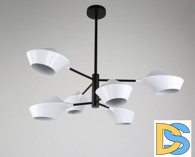 Подвесная люстра Lumina Deco Romina LDP 6037-6 WT+BK