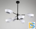Подвесная люстра Lumina Deco Romina LDP 6037-6 WT+BK