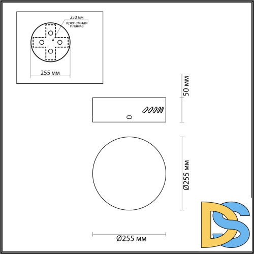 Основание для светильника Odeon Light Crossa 5072/2R
