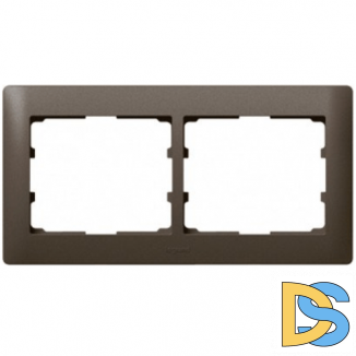 Рамка 2 поста горизонтальная Legrand Galea Life - тёмная бронза