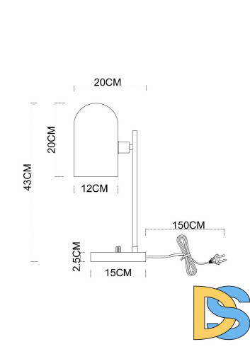 Настольная лампа Arte Lamp Cassel A5454LT-1PB