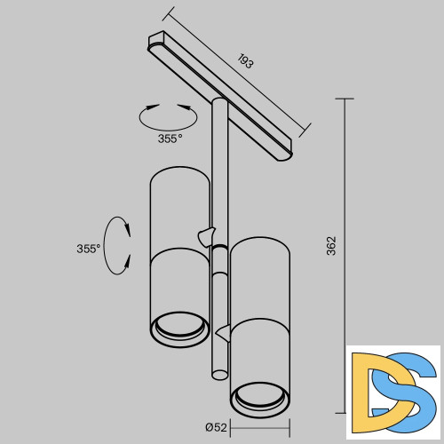 Трековый магнитный светильник Maytoni Elti Duo TR005-2-2X12W4K-BBS