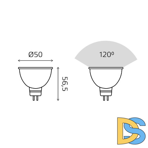 Светодиодная лампа Gauss Basic GU5.3 5,5W 4100K 10135262T