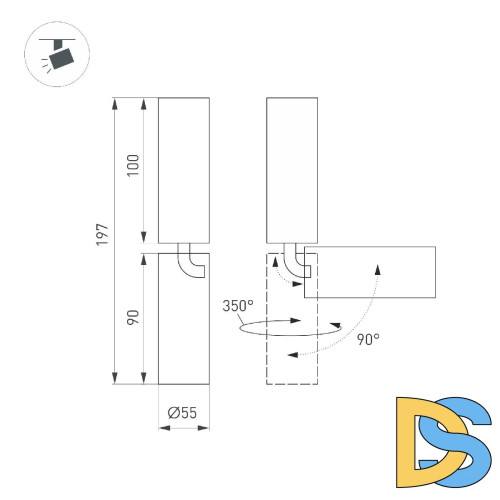 Спот Arlight SP-NUANCE-SURFACE-FLAP-R35-7W Day4000 049916