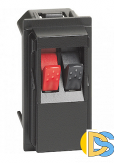 Розетка для аудиоколонок стерео 1 модуль.Черный. Btichino Living Now