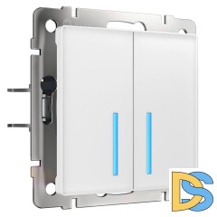 Сенсорный выключатель двухклавишный с функцией Wi-Fi Werkel белый W4520601 4690389171192