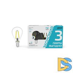 Лампа светодиодная Gauss Filament E14 7W 4100K 105901207T