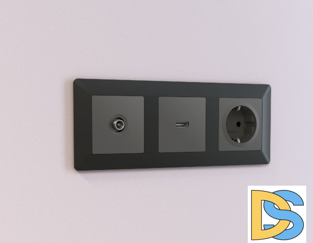 Лицевая панель для TV розетки Ambrella Volt Alfa AP9130