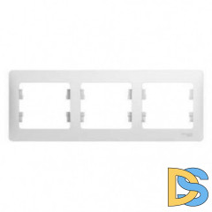 Рамка 3-ая (тройная), Белый, серия Glossa, Schneider Electric