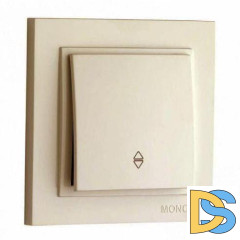 Выключатель одноклавишный проходной Mono Electric Despina 10А 250В крем 102-170025-109