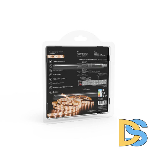 Светодиодная влагозащищенная лента Gauss 7,2W/m 30LED/m 5050SMD теплый белый 5M 311000107