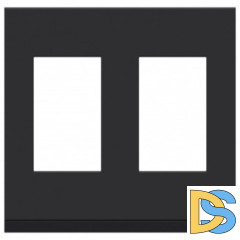 Рамка 2-ая (двойная), Каучук/Антрацит, серия Unica Pure, Schneider Electric