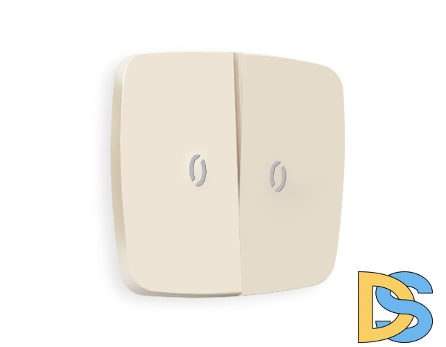 Лицевая панель для выключателя двухклавишного с подсветкой Ambrella Volt Omega OP3240