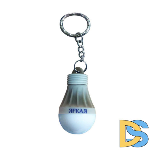 Фонарь-брелок светодиодный «Яркая» (UL-00004092) Uniel Standard Mini от батареек 55х30 S-KL023-T Grey