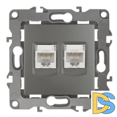 Розетка информационная двойная 2XRJ45 Эра 12-3108-12 Б0019354