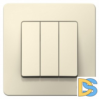 Выключатель 3-клавишный, Молочный, серия Blanca, Schneider Electric