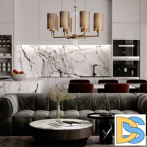 Подвесная люстра Eurosvet Soffio 60134/6 никель