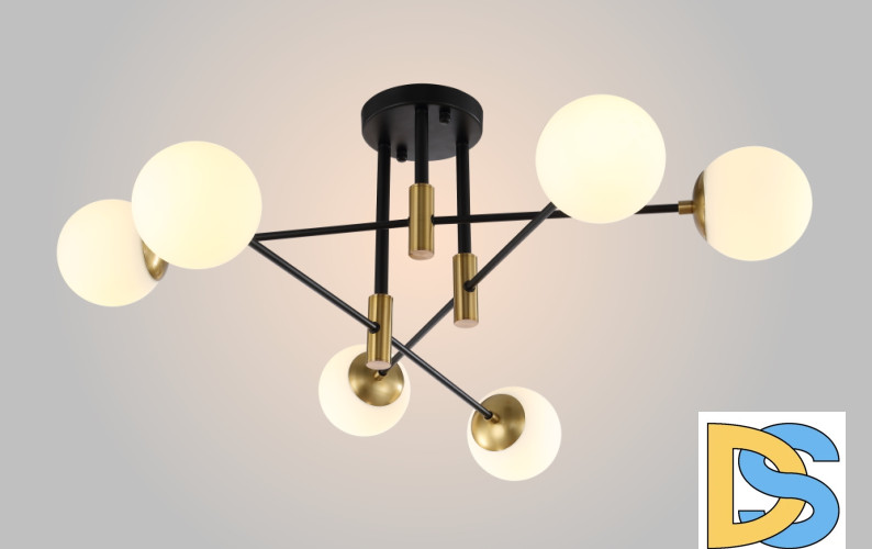 Потолочная люстра Crystal Lux Fidel FIDEL PL6 BLACK