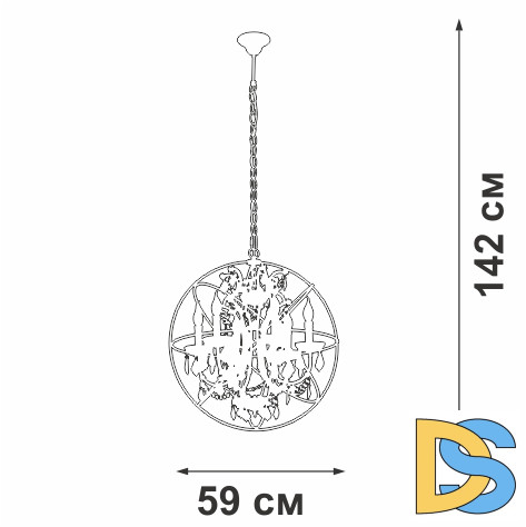 Подвесная люстра Vitaluce V5816-7/6