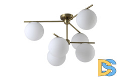 Потолочная люстра Crystal Lux FELIZ SP-PL6 BRONZE/WHITE