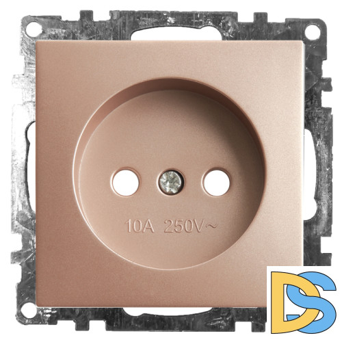 Розетка 1-местная б/з с защитной шторкой Stekker Катрин 39595