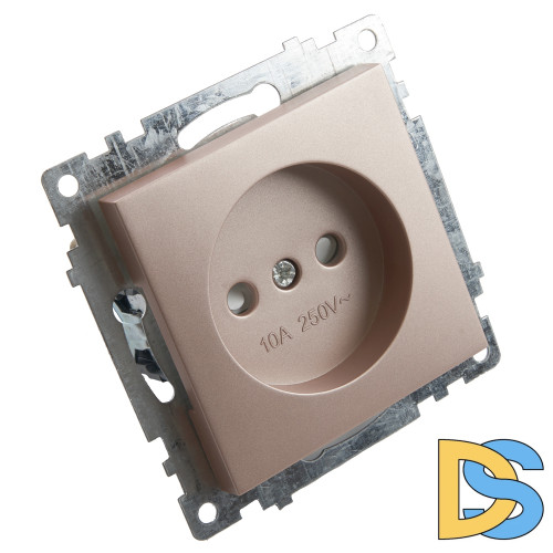 Розетка 1-местная б/з с защитной шторкой Stekker Катрин 39595