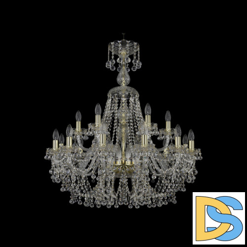 Подвесная люстра Bohemia Ivele Crystal 1409/12+6/300/XL-95 G