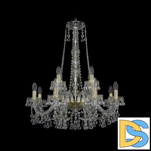 Подвесная люстра Bohemia Ivele Crystal 1409/8+4/240/h-77 G