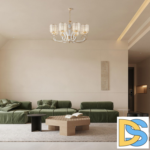 Подвесная люстра Arte Milano Florentia-1237 301237/8 Wh/Gd