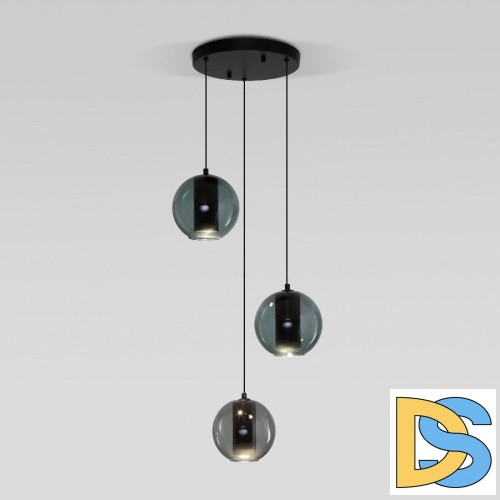 Подвесной светильник Eurosvet Cobble 50258/3 LED дымчатый/бирюзовый a064555