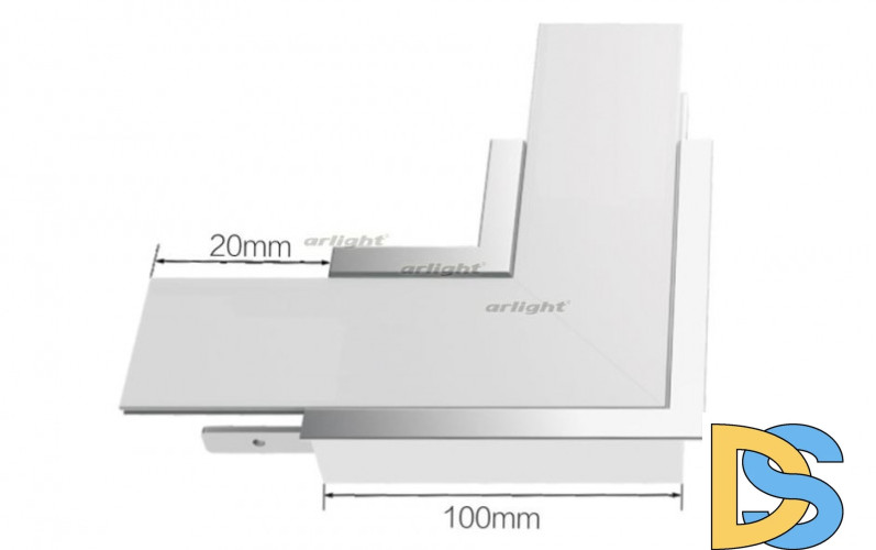 Угол Arlight S2-LINIA69-F-L90 прямой 021277