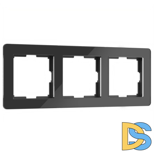 Рамка на 3 поста Werkel Acrylic черный 4690389184888 W0032708