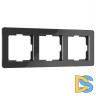 Рамка на 3 поста Werkel Acrylic черный 4690389184888 W0032708