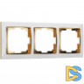 Рамка на 3 поста (белый/золото) W0031933