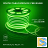 Светодиодный неон мини Apeyron 220В 5,5Вт/м smd2835 120д/м IP65 50м зеленый 17-37