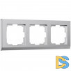 Рамка на 3 поста Stark (серебряный матовый) W0031865