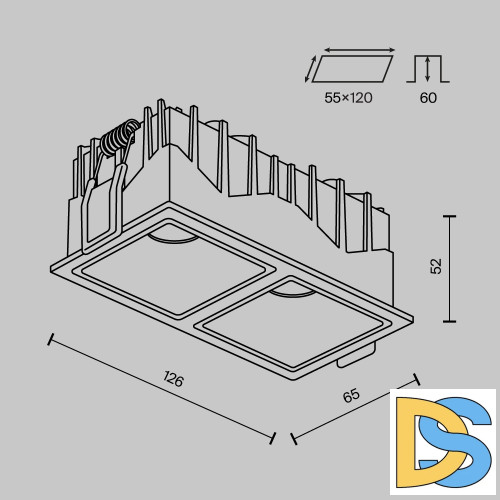 Встраиваемый светильник Maytoni Alfa LED DL043-02-10W4K-SQ-B-1