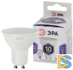 Лампа светодиодная Эра GU10 10W 6000K LED MR16-10W-860-GU10 Б0049074