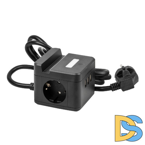 Удлинитель Uniel S-GCD2-1,5SBUH BLACK UL-00011252