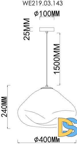 Подвесной светильник Wertmark Isola WE219.03.143