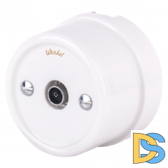 ТВ розетка (белая) Ретро WL18-02-05