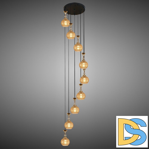 Каскадная люстра Reluce 02001-0.9-09 AMBER