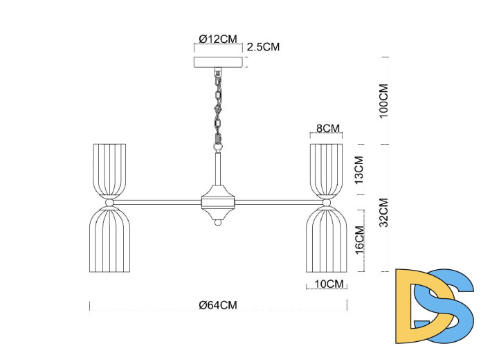 Подвесная люстра Arte Lamp Charm A1623LM-10GO